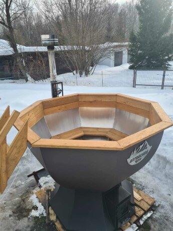 Алтайский чан (8 персон) - банный чан с печью