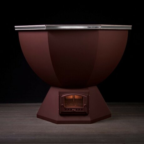 KELLEK Termal (2-4 персоны) - банный чан с печью с водяным карманом шоколадный