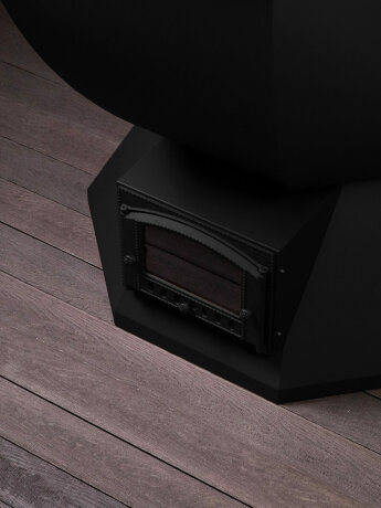 KELLEK Termal (4-6 персон) - банный чан с печью с водяным карманом черный