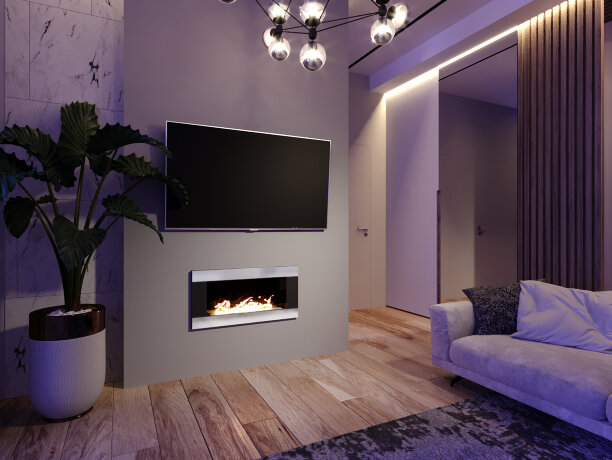 Русский огонь Модерн 800V - биокамин встраиваемый