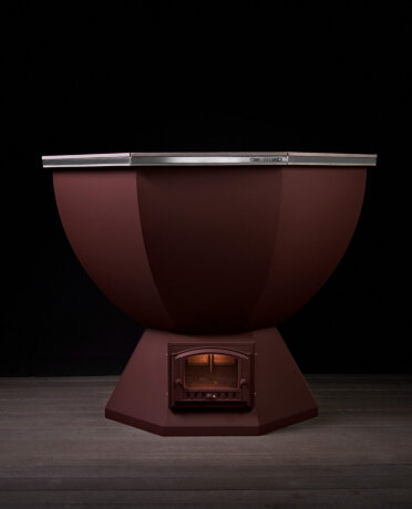 KELLEK Termal (4-6 персон) - банный чан с печью с водяным карманом шоколадный