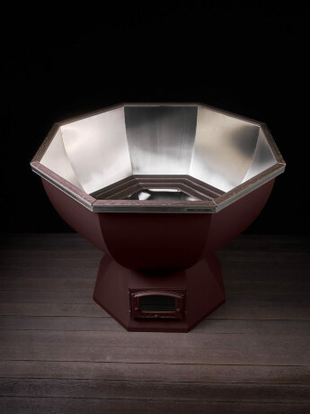 KELLEK Termal (4-6 персон) - банный чан с печью с водяным карманом шоколадный