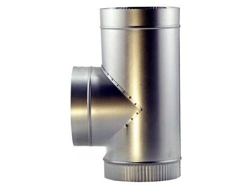 Компакт LAVA - сэндвич-тройник 90° нерж./оцинк. 0,8мм/0,5мм