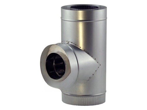 Компакт LAVA - сэндвич-тройник 90° нерж./оцинк. 0,8мм/0,5мм