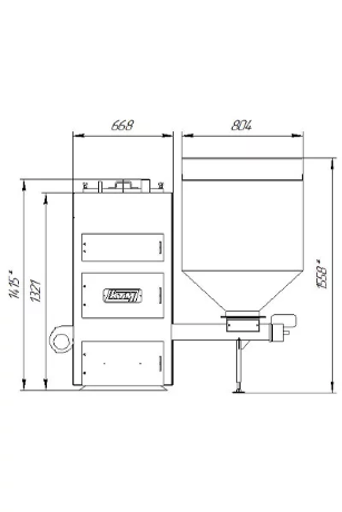 КТМ 30 - котел автоматический угольный (пеллетный)