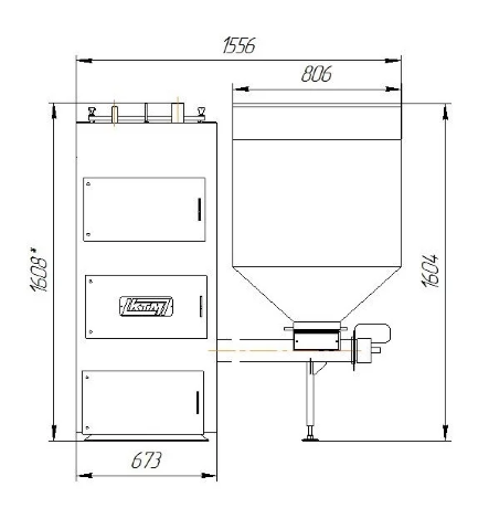 КТМ 50 - котел автоматический угольный (пеллетный)