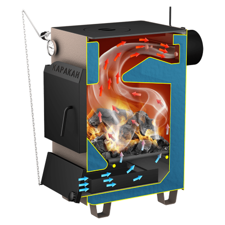 СТЭН Каракан 10 ТПЭ - котел твердотопливный с варочной поверхностью