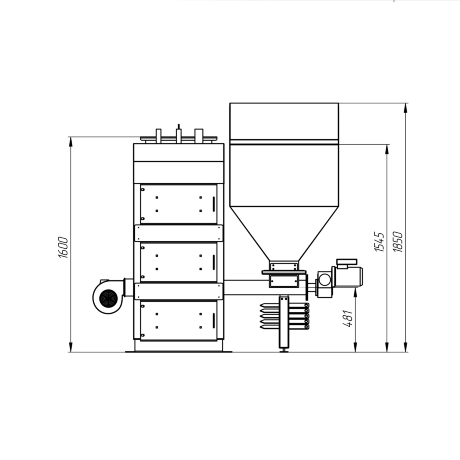КТМ 60 - котел автоматический угольный (пеллетный)