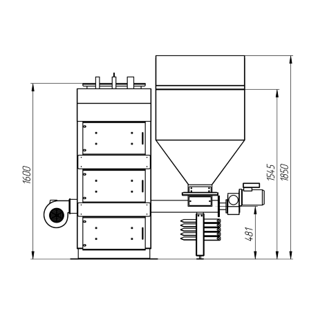 КТМ 80 - котел автоматический угольный (пеллетный)