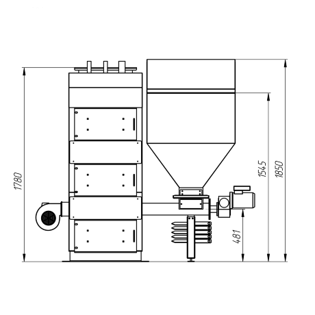 КТМ 90 - котел автоматический угольный (пеллетный)