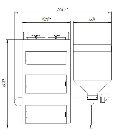КТМ 200 - котел автоматический угольный (пеллетный)