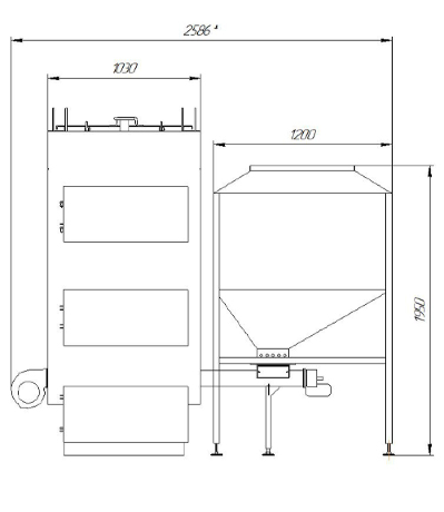 КТМ 300 - котел автоматический угольный (пеллетный)