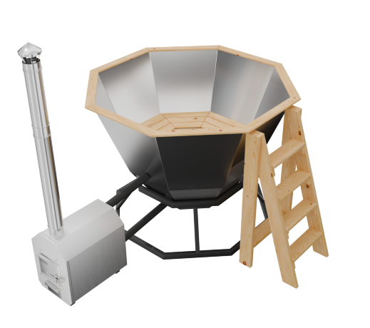 МАТЕА (4-6 персон) - банный чан с внешней печью из сосны