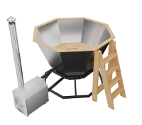 МАТЕА (4-6 персон) - банный чан с внешней печью из сосны