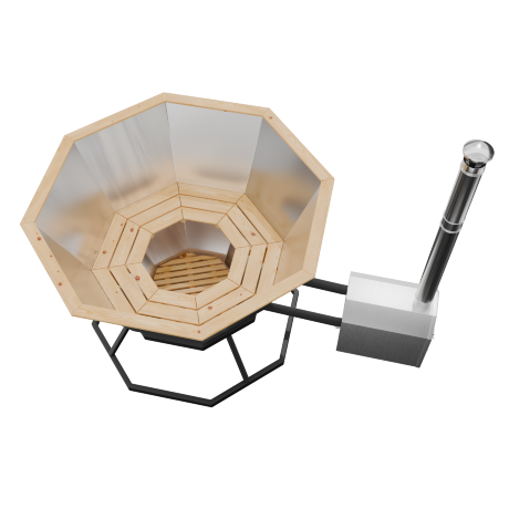 МАТЕА (4-6 персон) - банный чан с внешней печью из сосны