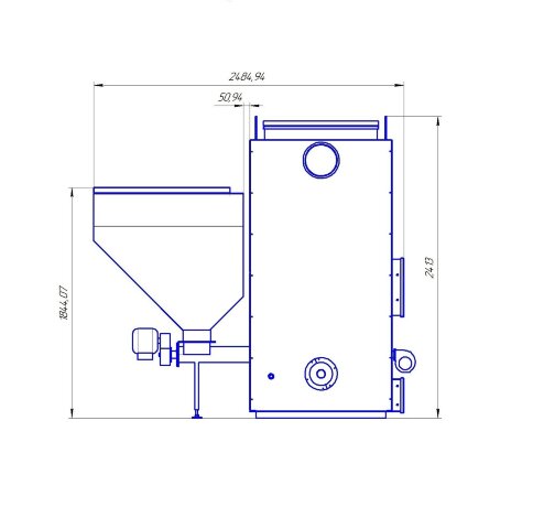 КТМ 400 - котел автоматический угольный (пеллетный)