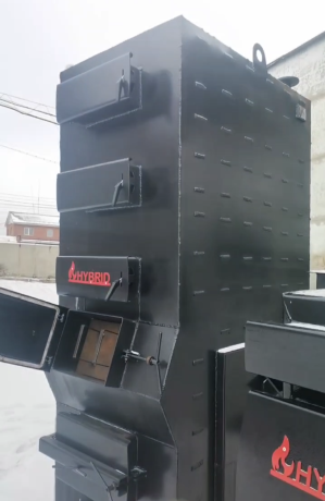 Гибрид 300 кВт - котел твердотопливный длительного горения