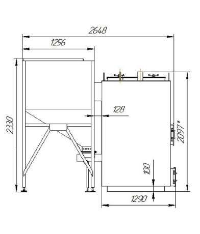 КТМ 500 - котел автоматический угольный (пеллетный)
